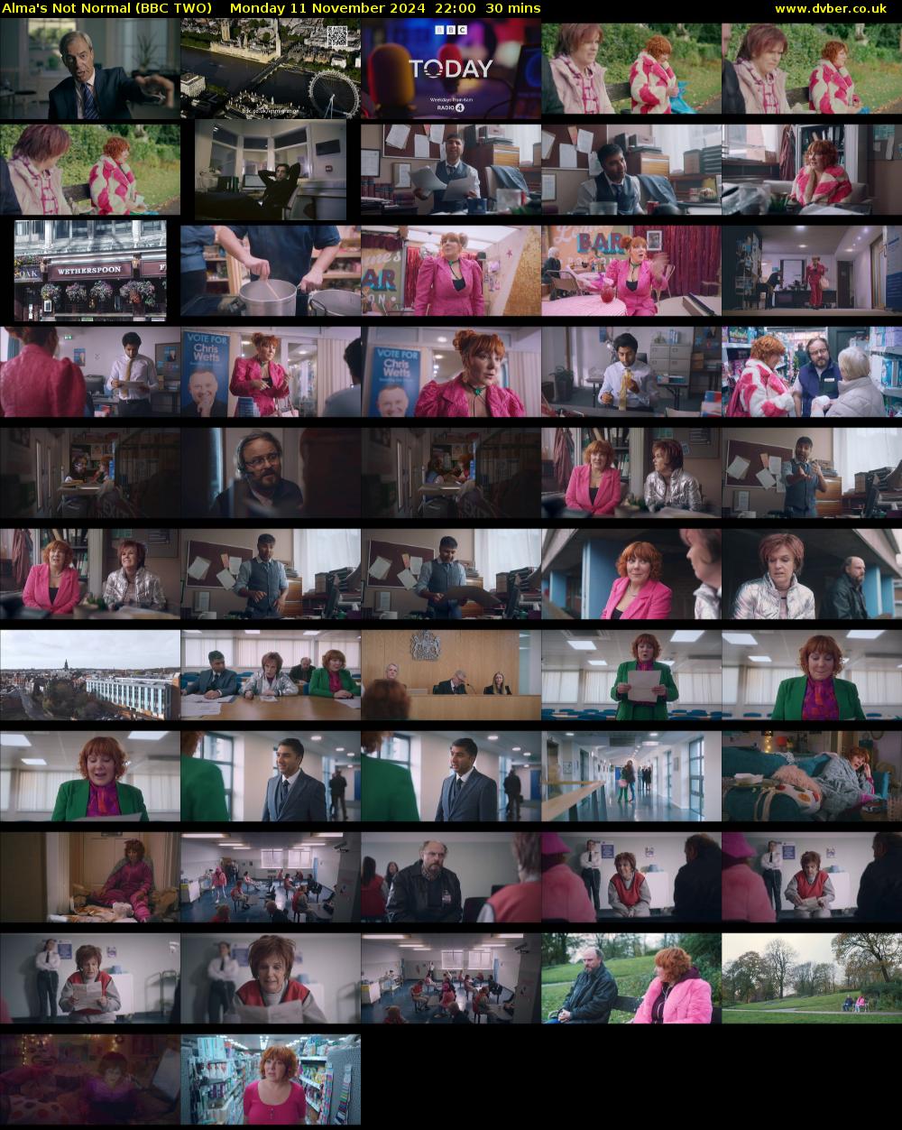 Alma's Not Normal (BBC TWO) Monday 11 November 2024 22:00 - 22:30