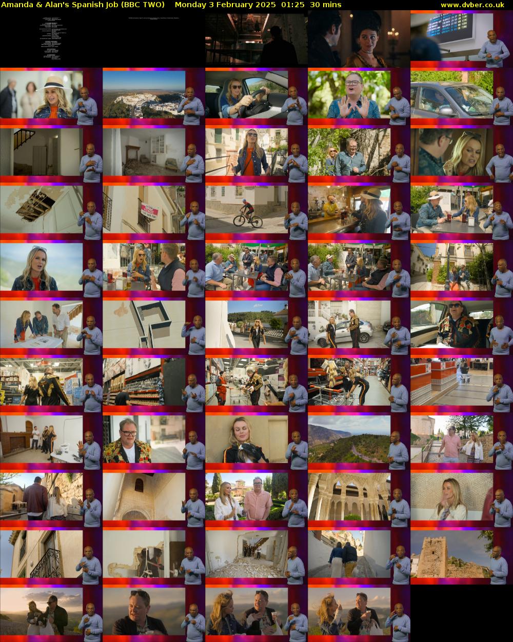 Amanda & Alan's Spanish Job (BBC TWO) Monday 3 February 2025 01:25 - 01:55