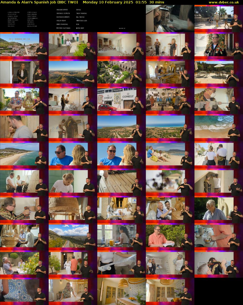 Amanda & Alan's Spanish Job (BBC TWO) Monday 10 February 2025 01:55 - 02:25