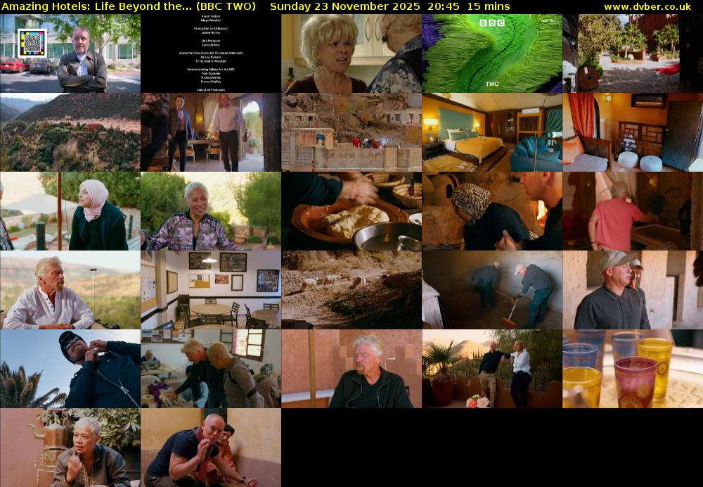 Amazing Hotels: Life Beyond the... (BBC TWO) Sunday 23 November 2025 20:45 - 21:00
