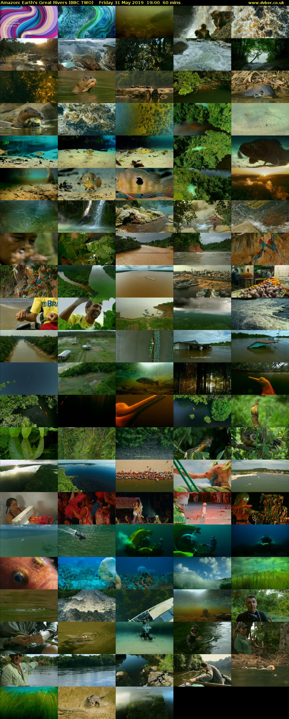 Amazon: Earth's Great Rivers (BBC TWO) Friday 31 May 2019 19:00 - 20:00
