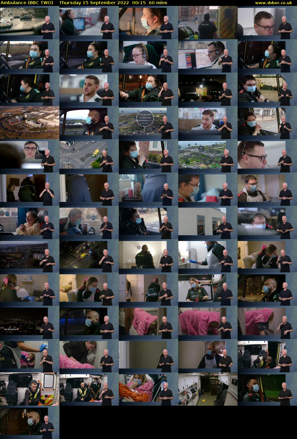 Ambulance (BBC TWO) Thursday 15 September 2022 00:15 - 01:15