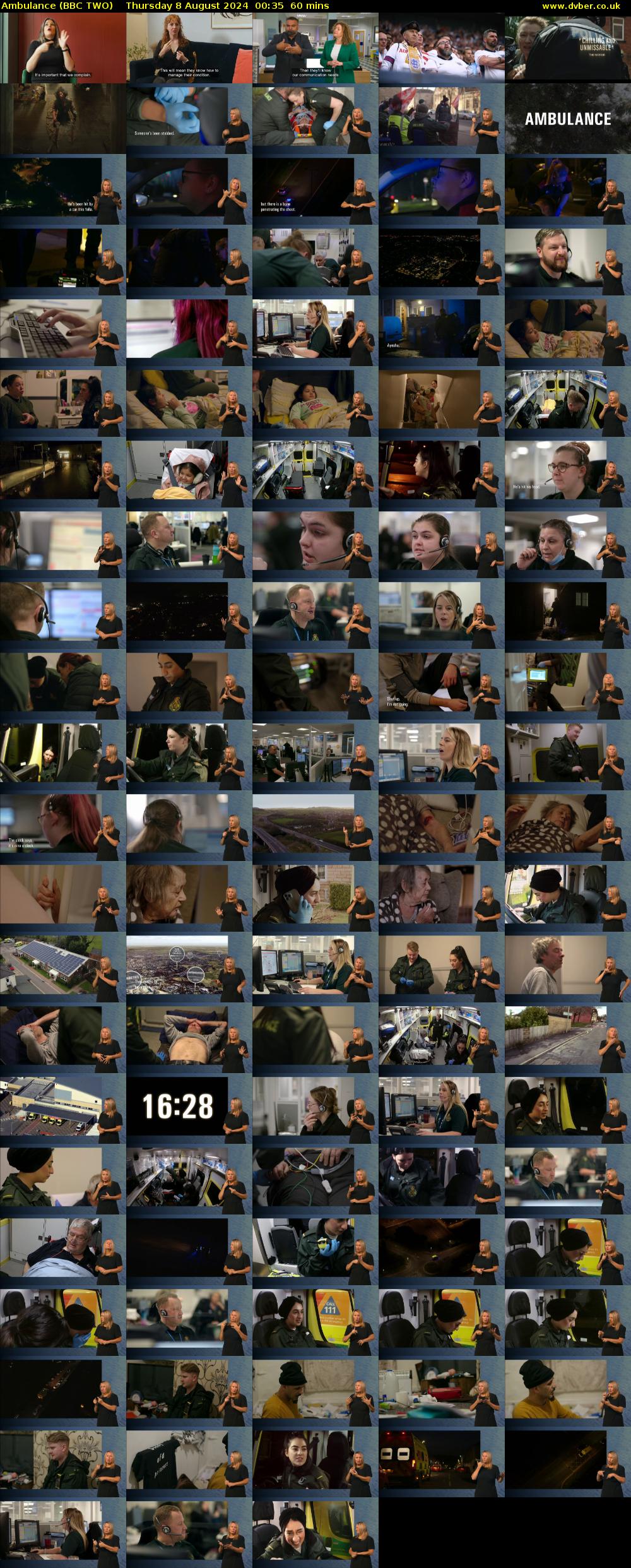 Ambulance (BBC TWO) Thursday 8 August 2024 00:35 - 01:35