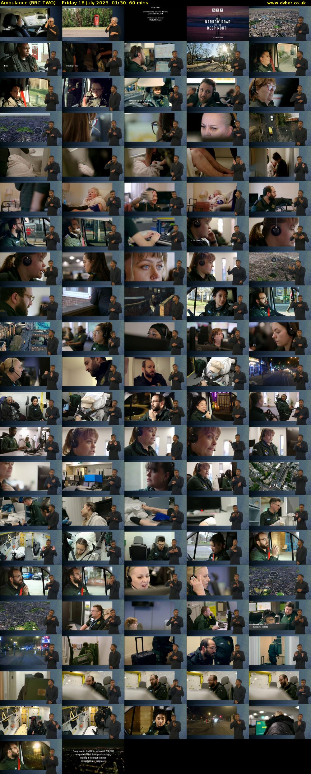 Ambulance (BBC TWO) Friday 18 July 2025 01:30 - 02:30