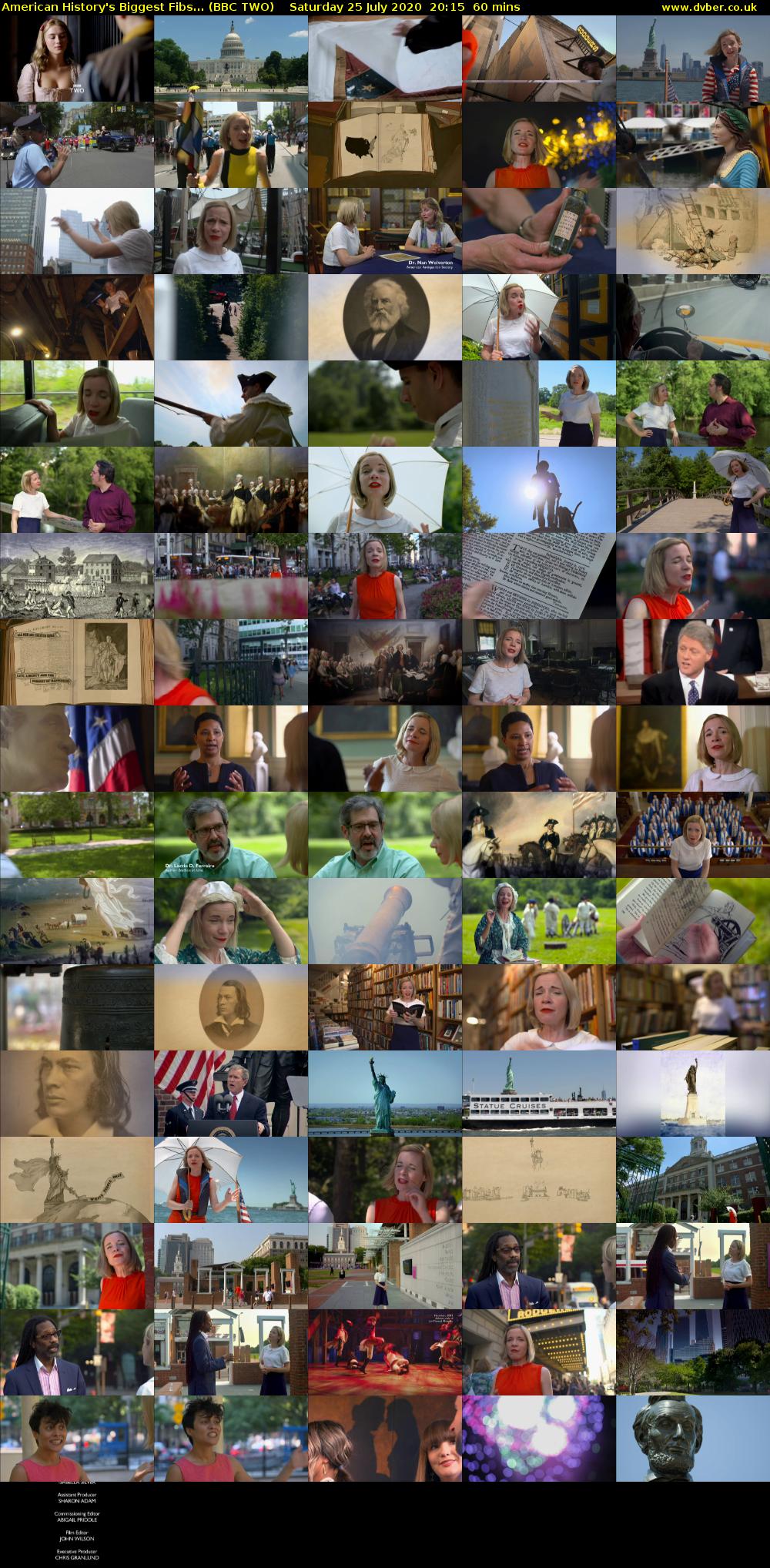 American History's Biggest Fibs... (BBC TWO) Saturday 25 July 2020 20:15 - 21:15