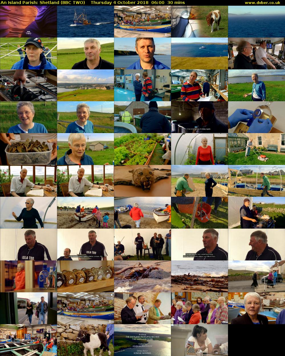 An Island Parish: Shetland (BBC TWO) Thursday 4 October 2018 06:00 - 06:30