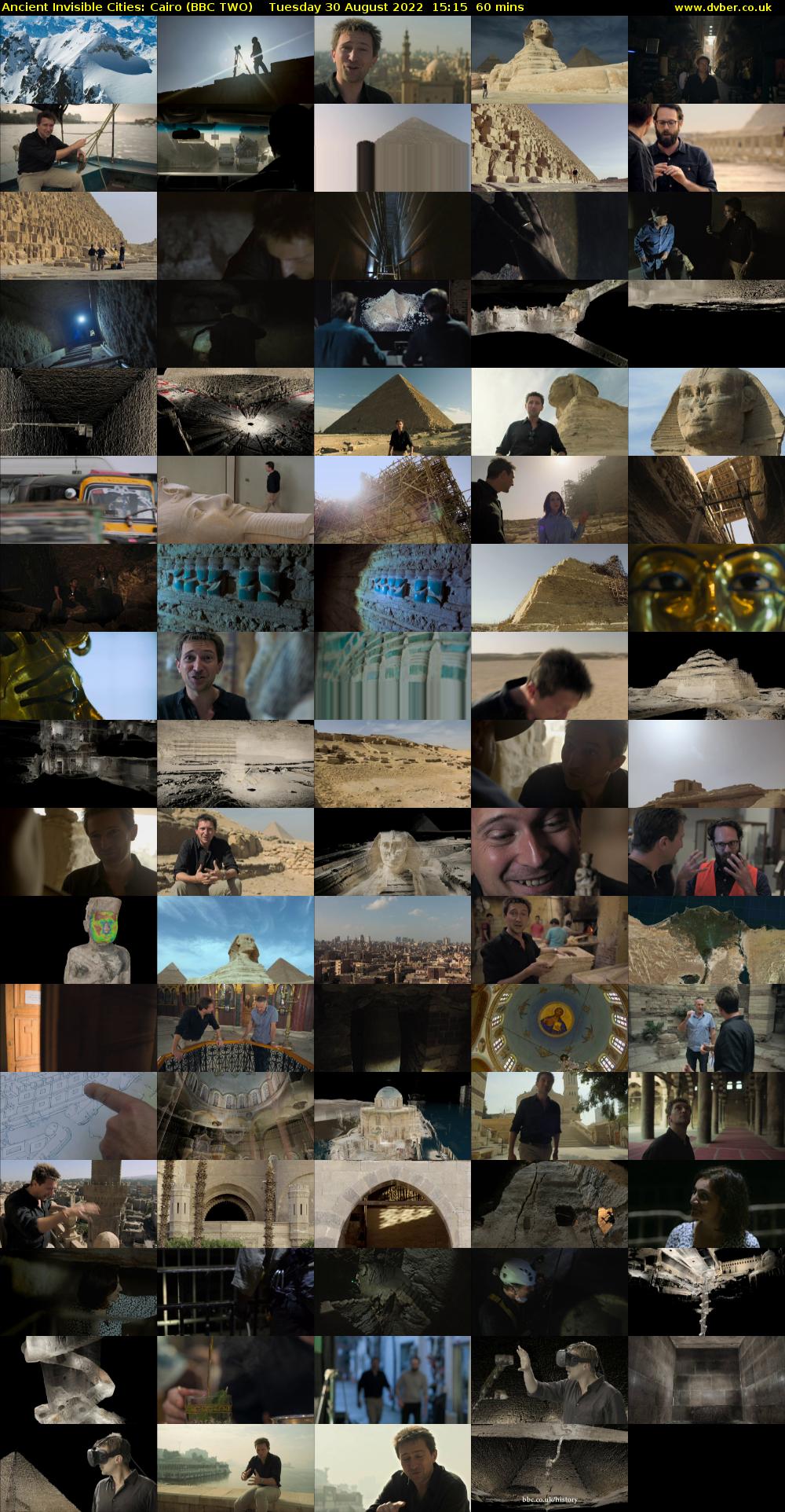 Ancient Invisible Cities: Cairo (BBC TWO) Tuesday 30 August 2022 15:15 - 16:15