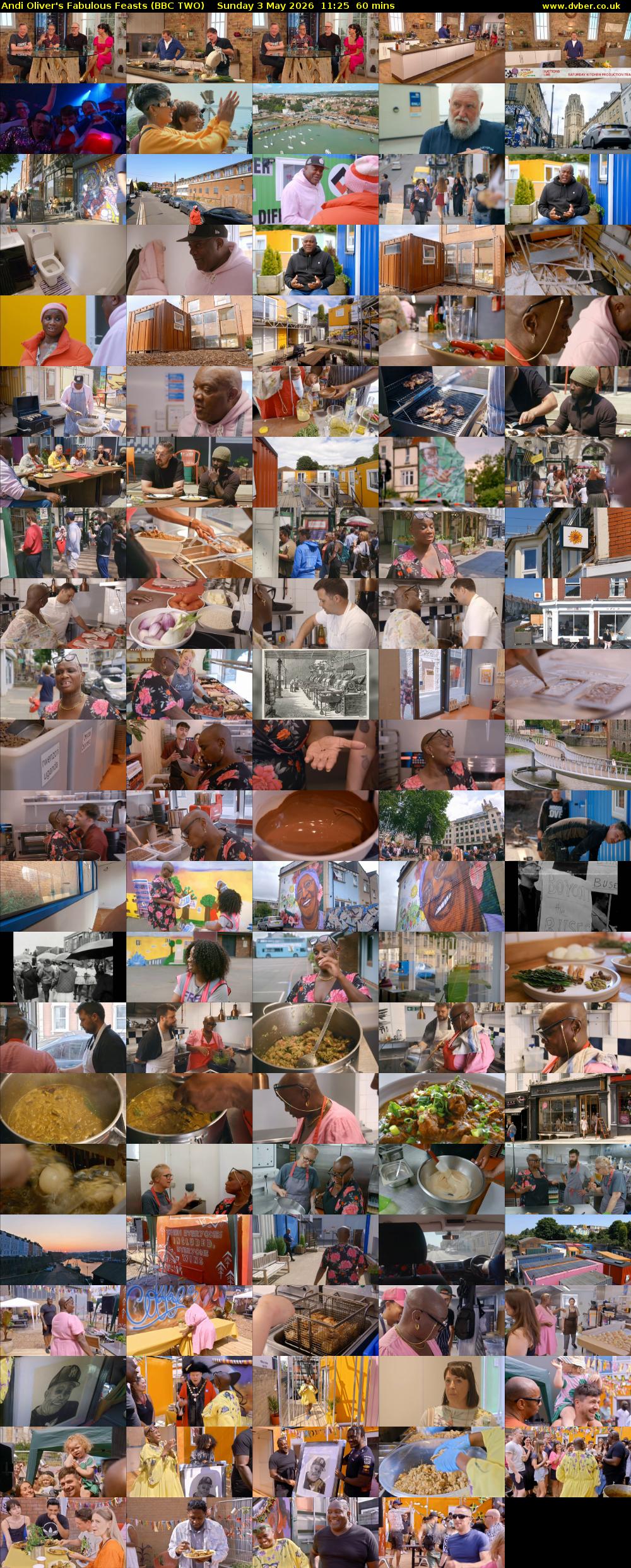 Andi Oliver's Fabulous Feasts (BBC TWO) Sunday 3 May 2026 11:25 - 12:25