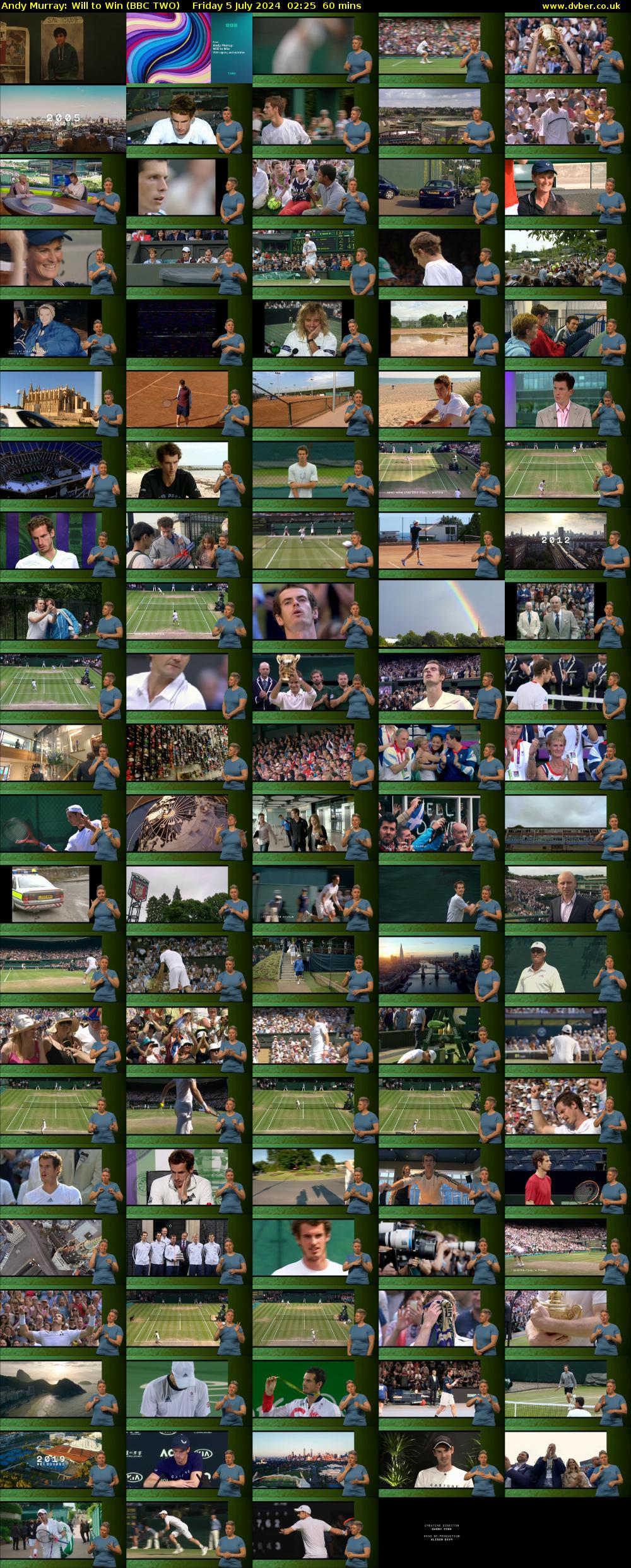 Andy Murray: Will to Win (BBC TWO) Friday 5 July 2024 02:25 - 03:25
