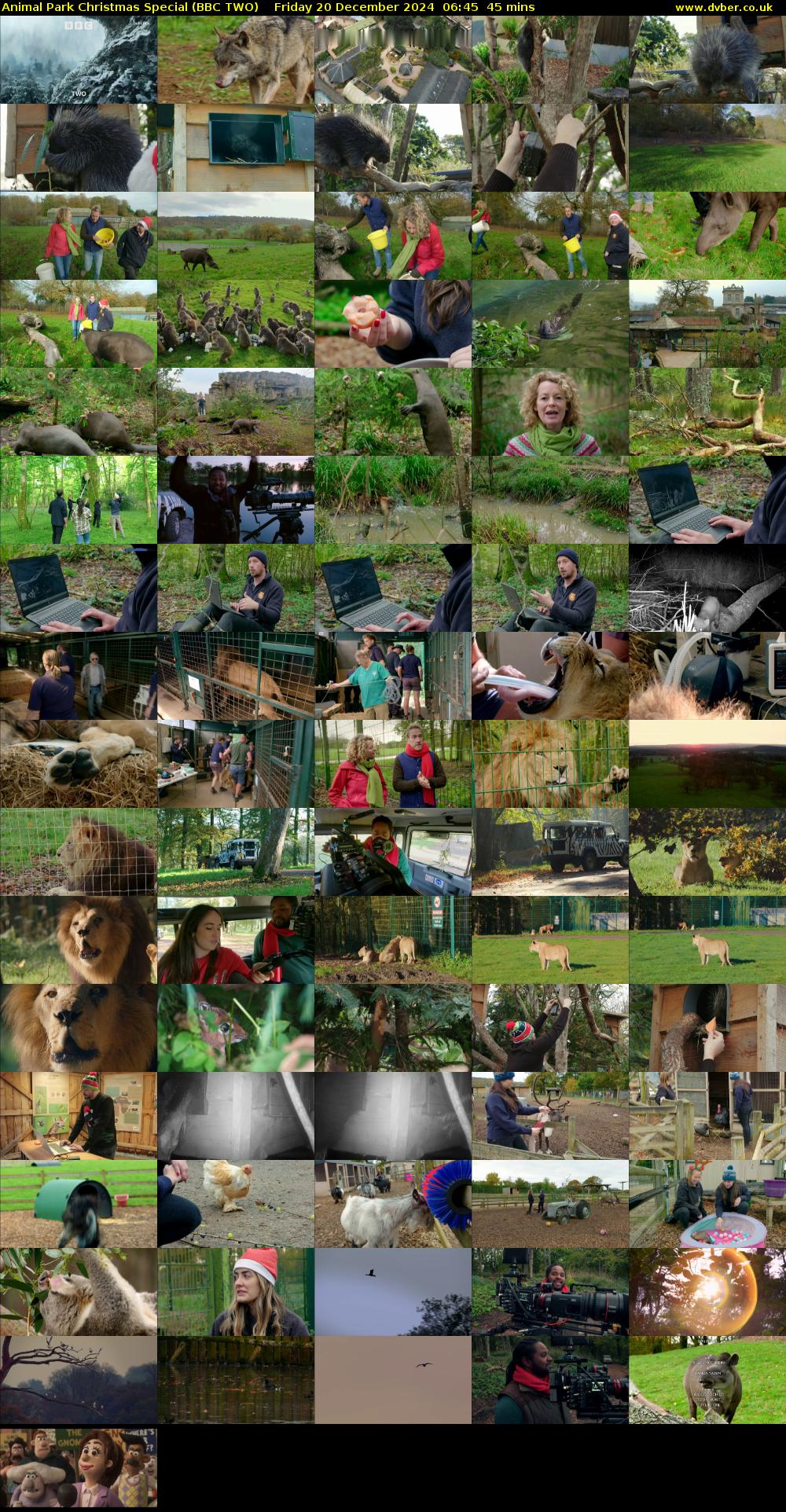 Animal Park Christmas Special (BBC TWO) Friday 20 December 2024 06:45 - 07:30