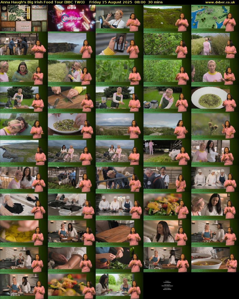 Anna Haugh's Big Irish Food Tour (BBC TWO) Friday 15 August 2025 08:00 - 08:30