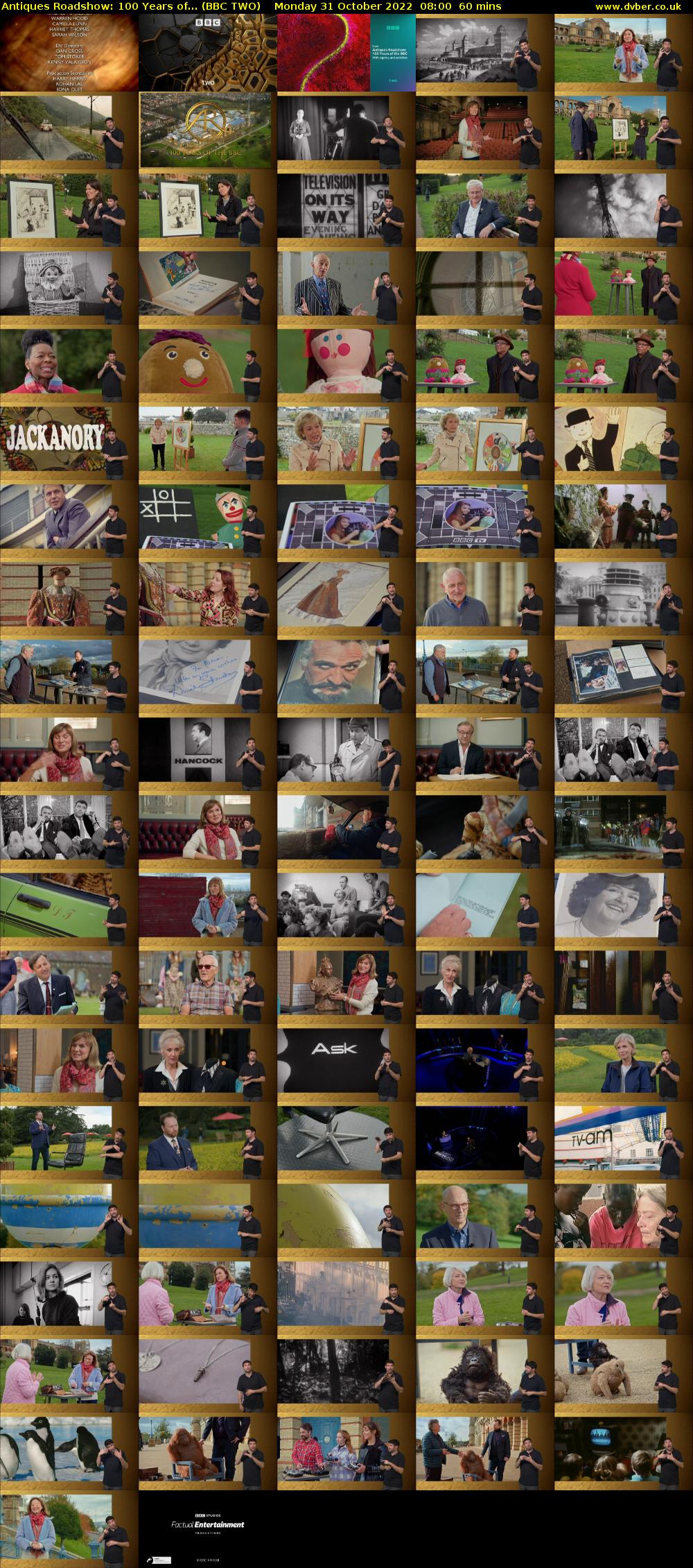 Antiques Roadshow: 100 Years of... (BBC TWO) Monday 31 October 2022 08:00 - 09:00
