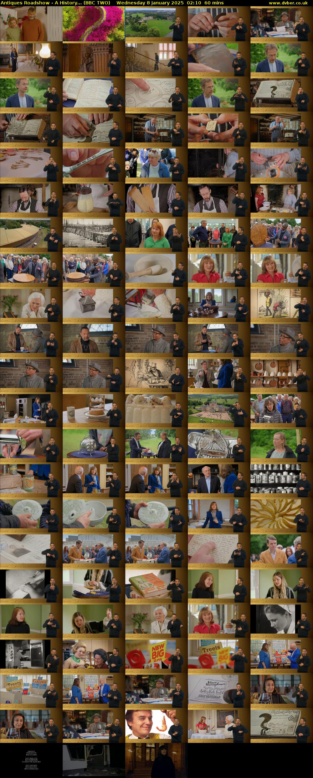 Antiques Roadshow - A History... (BBC TWO) Wednesday 8 January 2025 02:10 - 03:10