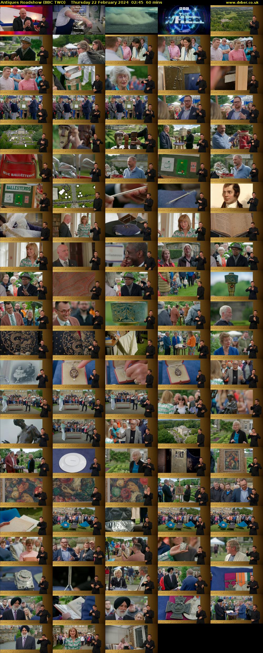 Antiques Roadshow (BBC TWO) Thursday 22 February 2024 02:45 - 03:45