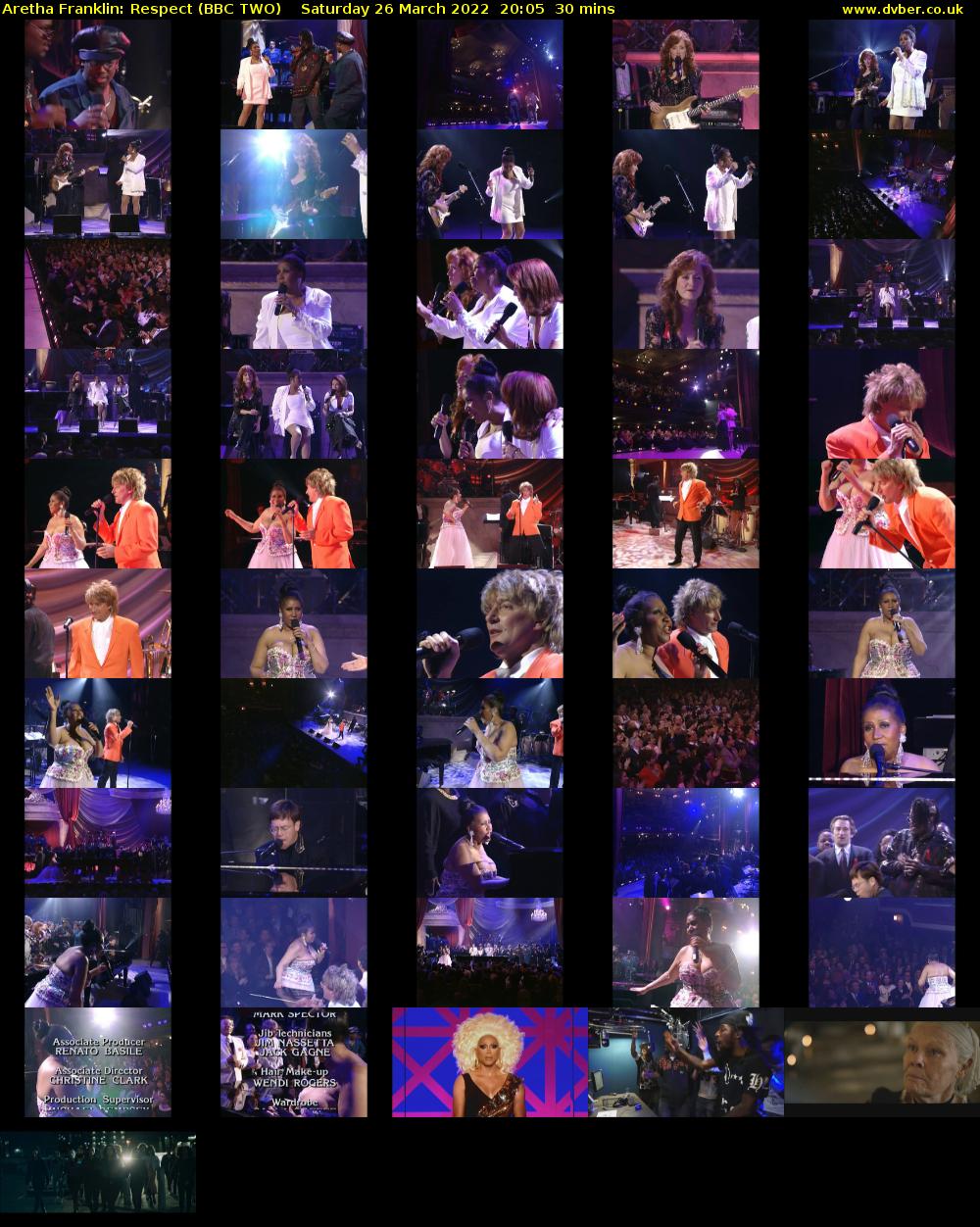 Aretha Franklin: Respect (BBC TWO) Saturday 26 March 2022 20:05 - 20:35