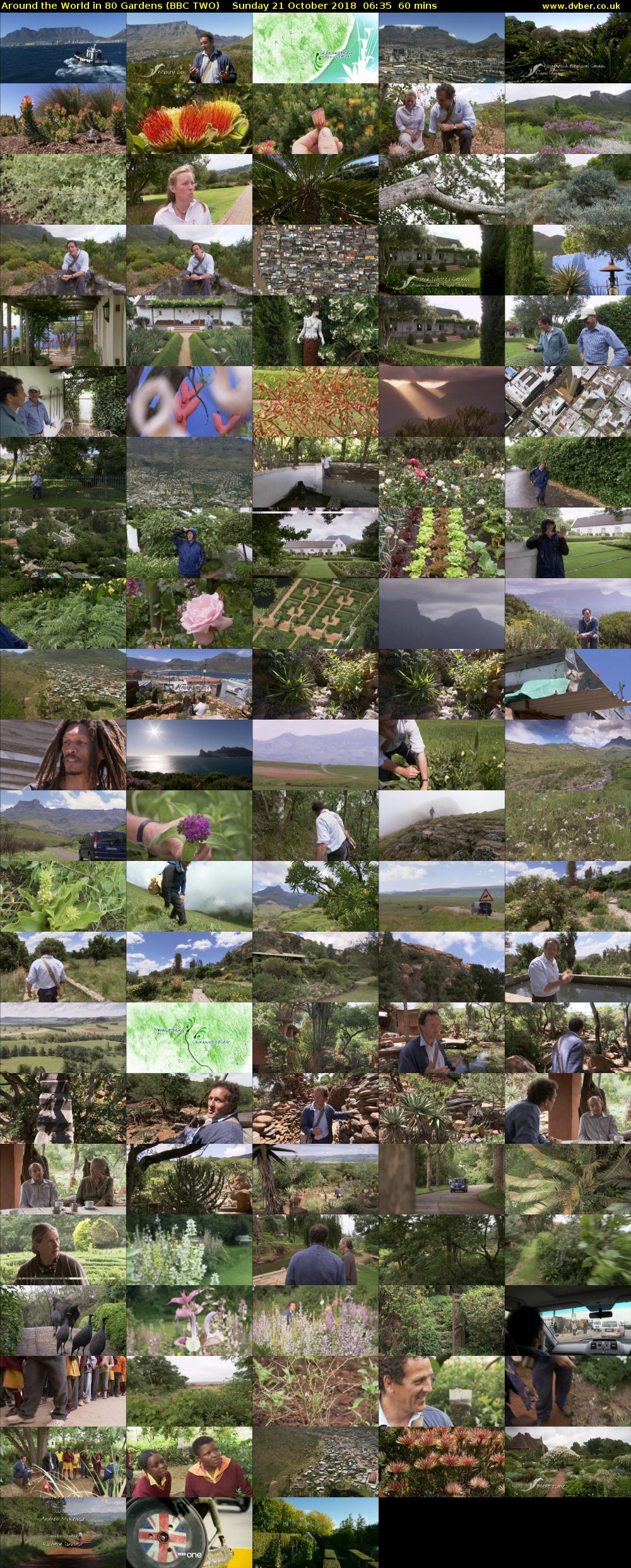 Around the World in 80 Gardens (BBC TWO) Sunday 21 October 2018 06:35 - 07:35