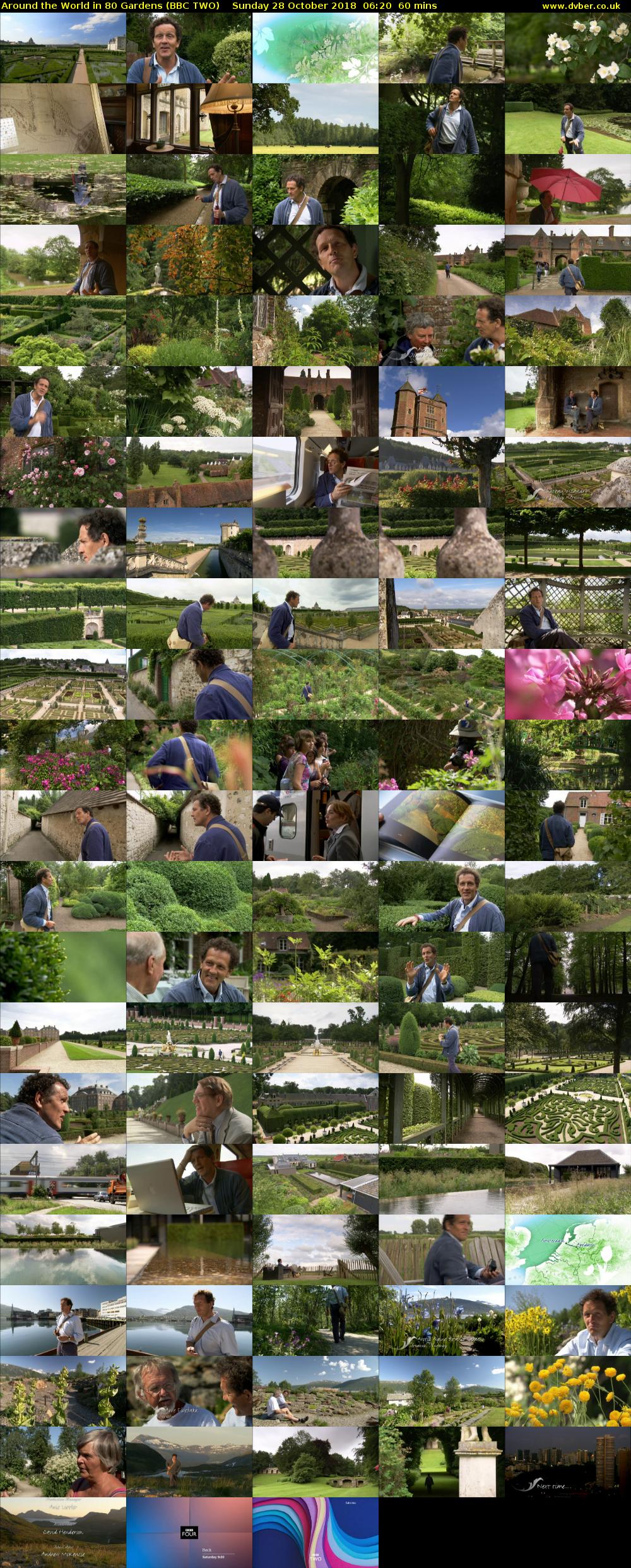 Around the World in 80 Gardens (BBC TWO) Sunday 28 October 2018 06:20 - 07:20