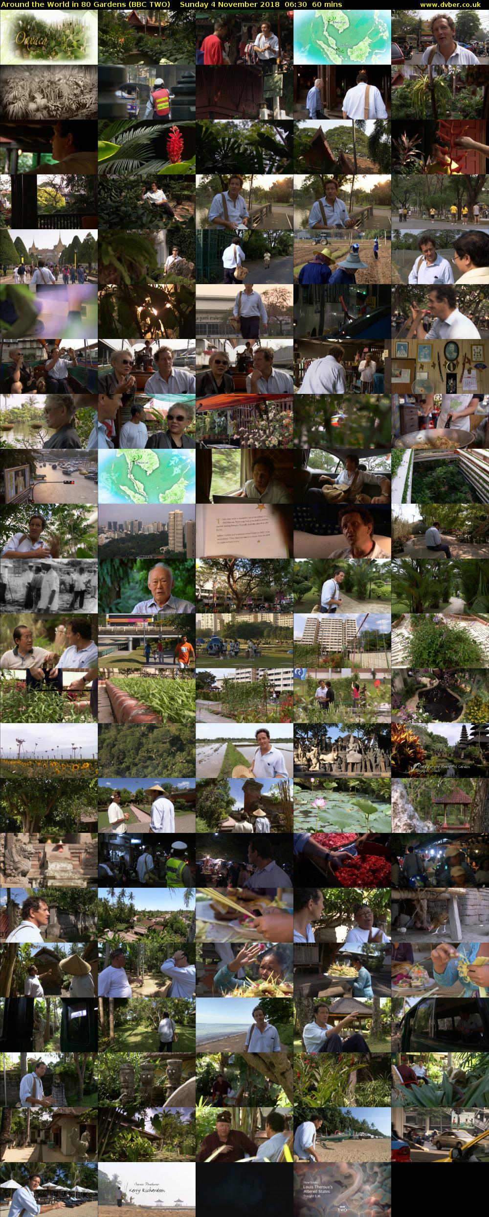 Around the World in 80 Gardens (BBC TWO) Sunday 4 November 2018 06:30 - 07:30