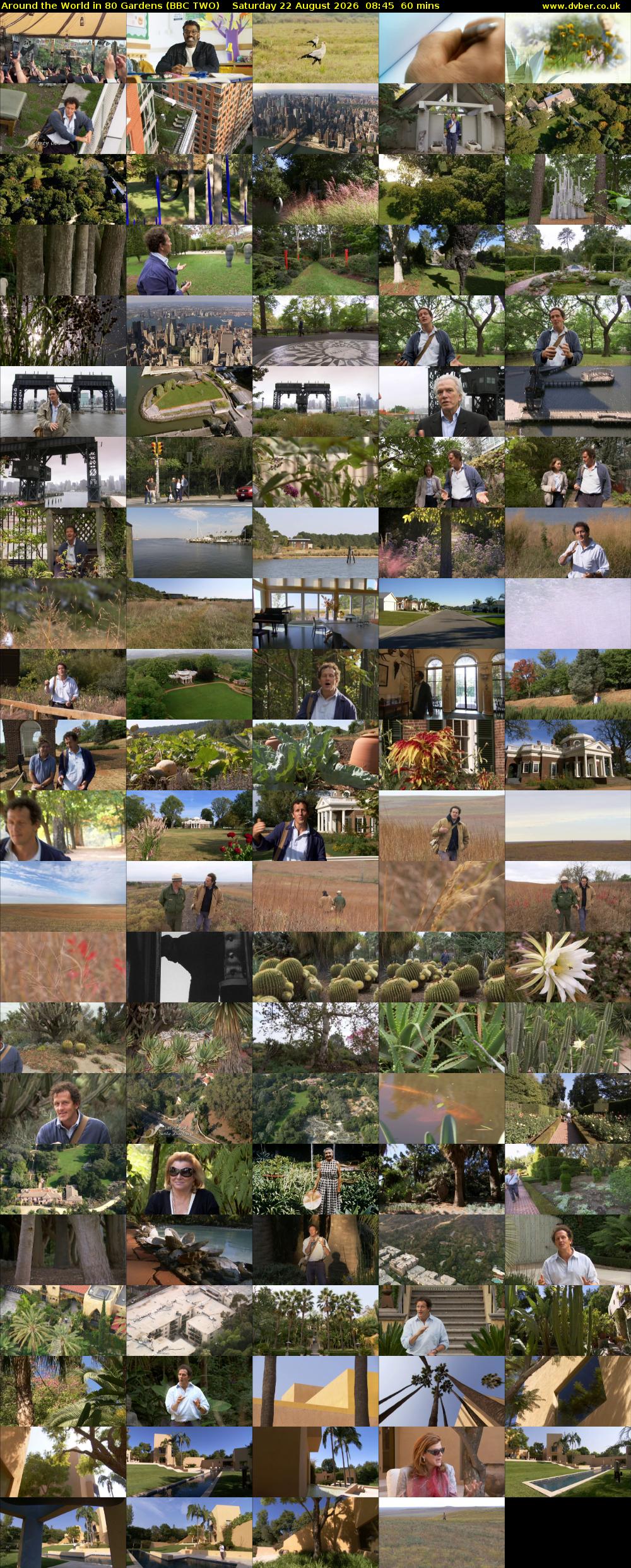 Around the World in 80 Gardens (BBC TWO) Saturday 22 August 2026 08:45 - 09:45