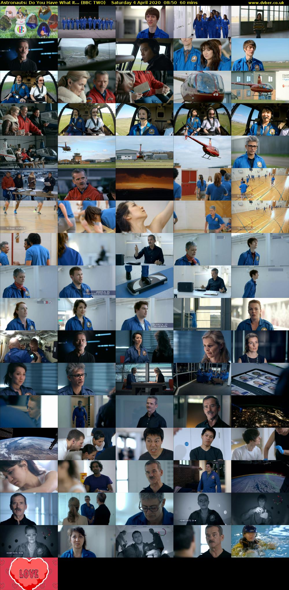 Astronauts: Do You Have What It... (BBC TWO) Saturday 4 April 2020 08:50 - 09:50