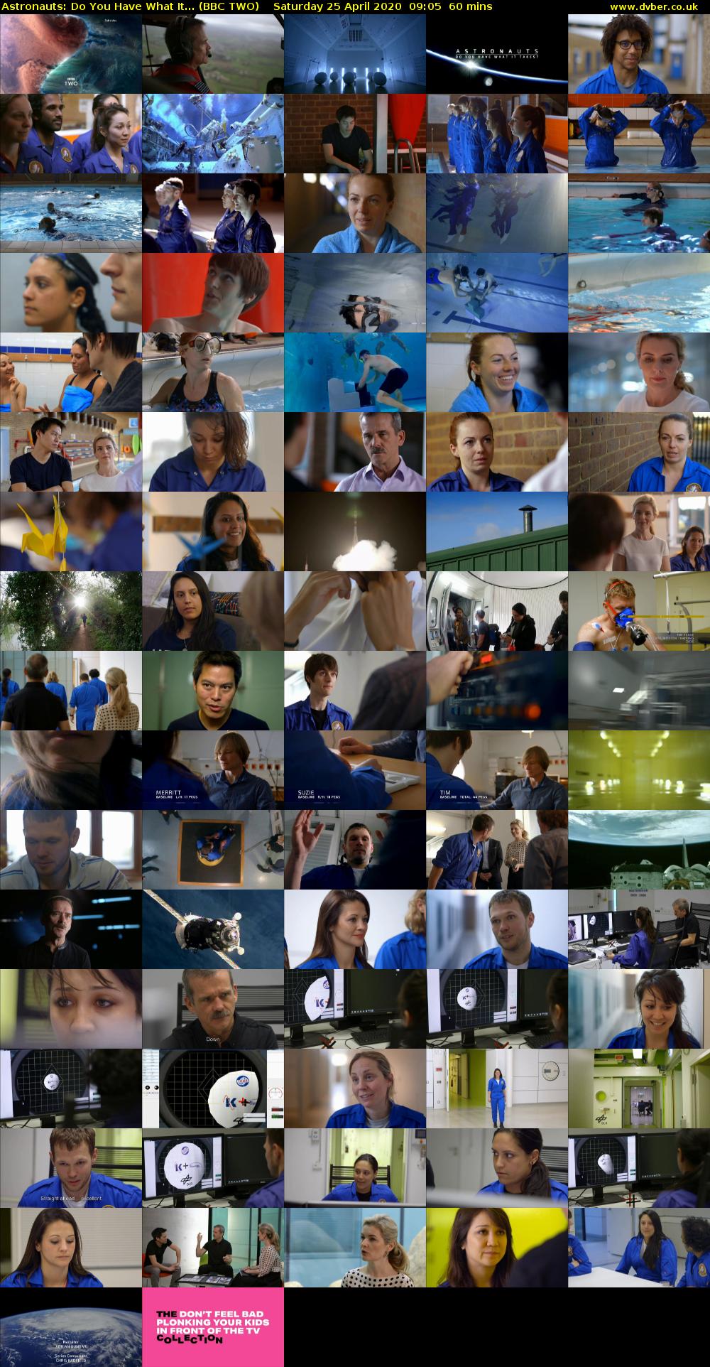 Astronauts: Do You Have What It... (BBC TWO) Saturday 25 April 2020 09:05 - 10:05