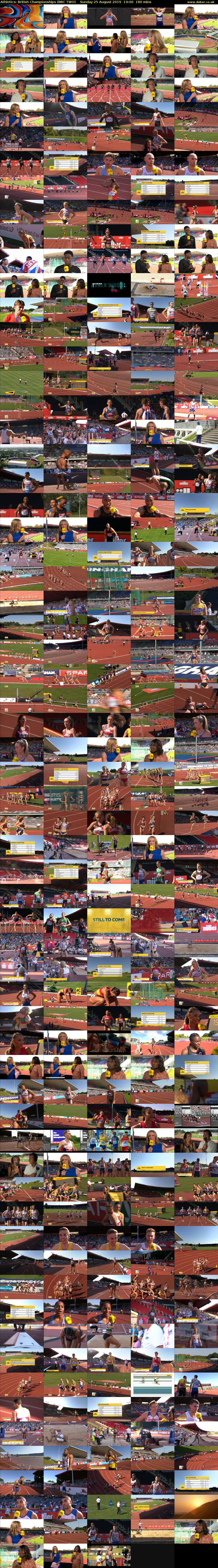 Athletics: British Championships (BBC TWO) Sunday 25 August 2019 14:00 - 17:00