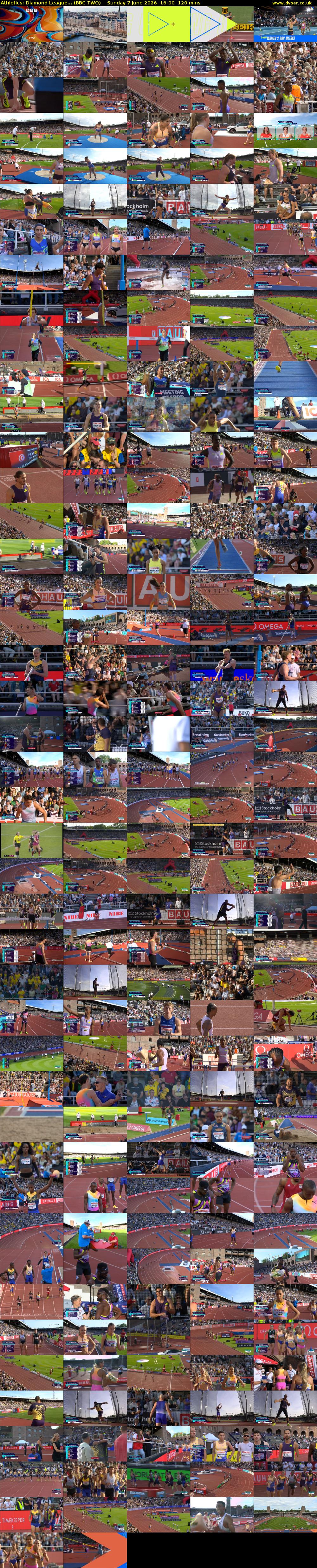 Athletics: Diamond League... (BBC TWO) Sunday 7 June 2026 16:00 - 18:00