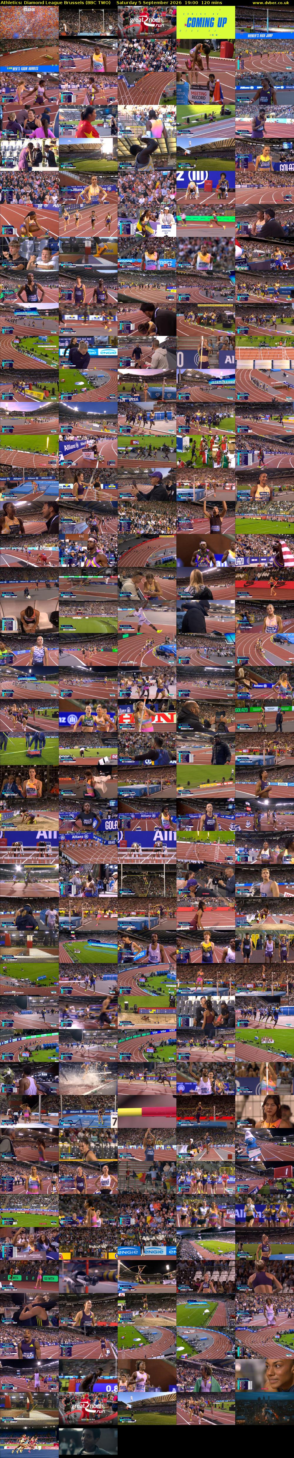 Athletics: Diamond League Brussels (BBC TWO) Saturday 5 September 2026 19:00 - 21:00