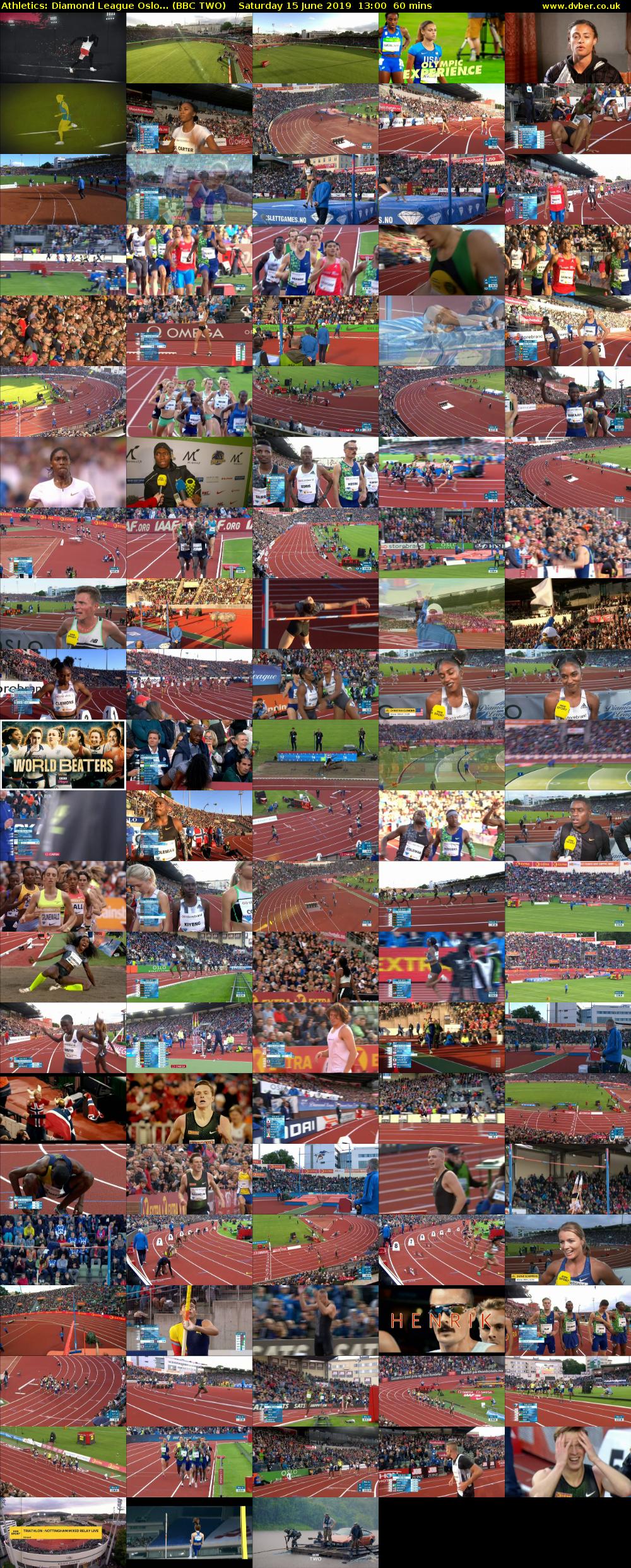 Athletics: Diamond League Oslo... (BBC TWO) Saturday 15 June 2019 13:00 - 14:00