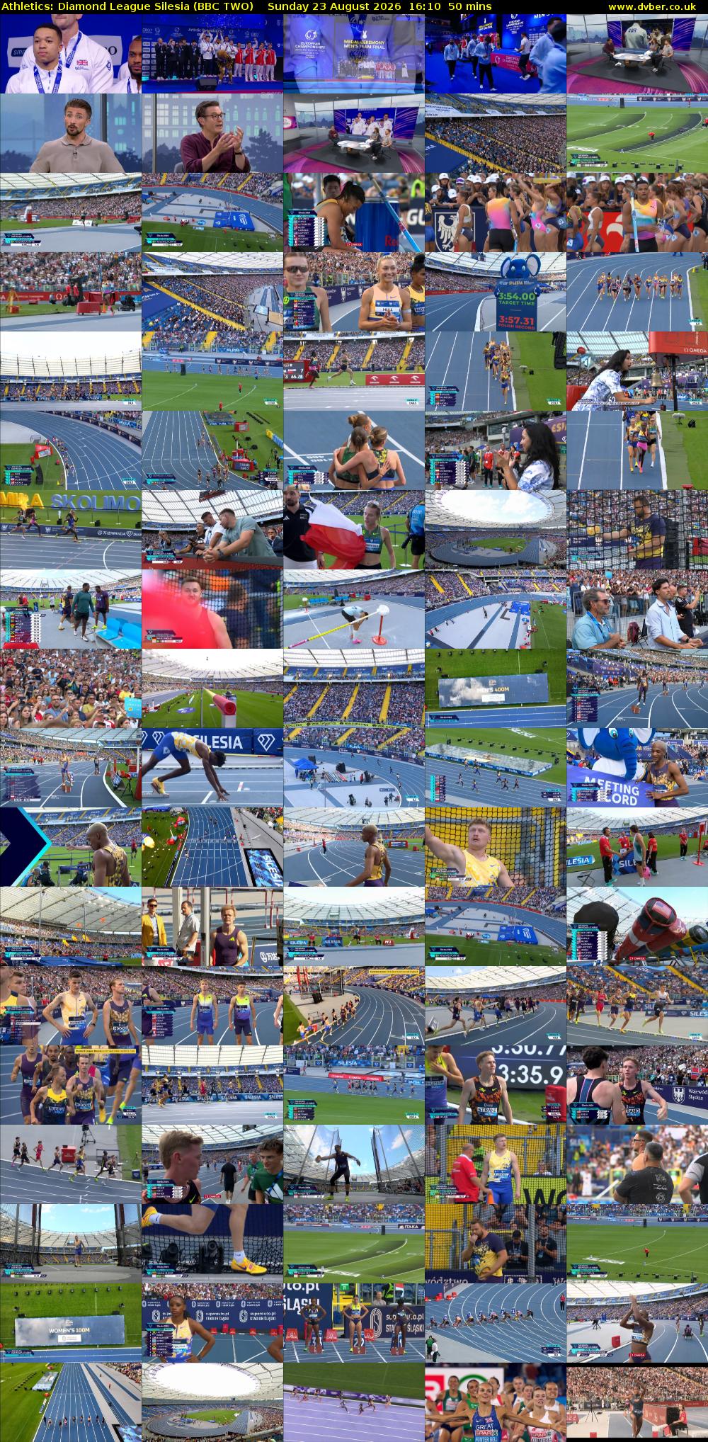 Athletics: Diamond League Silesia (BBC TWO) Sunday 23 August 2026 16:10 - 17:00