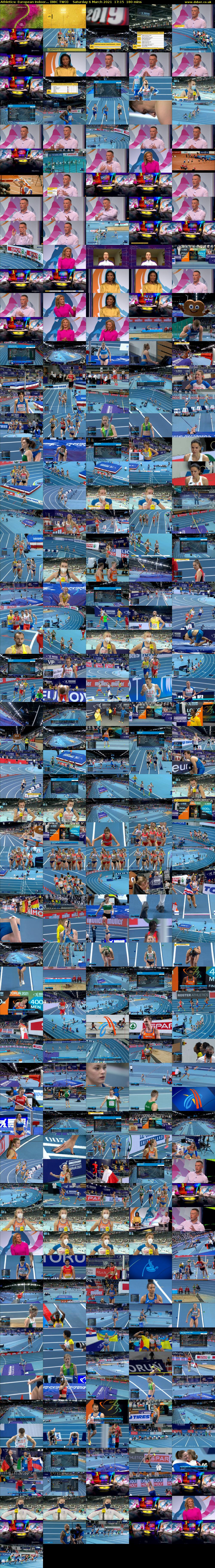 Athletics: European Indoor... (BBC TWO) Saturday 6 March 2021 17:15 - 20:15