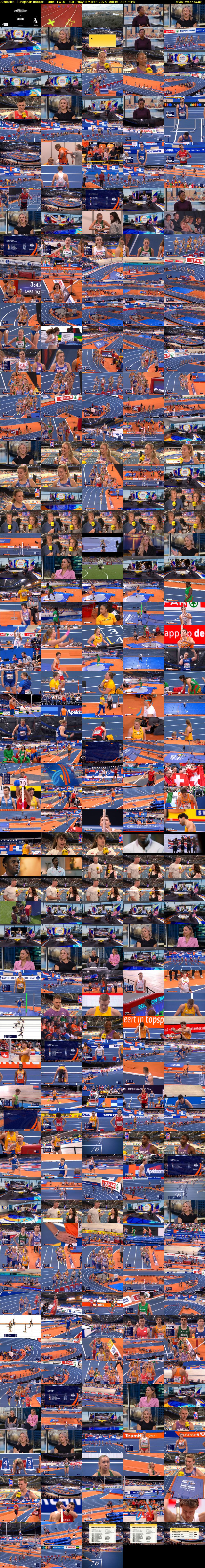 Athletics: European Indoor... (BBC TWO) Saturday 8 March 2025 08:45 - 12:30