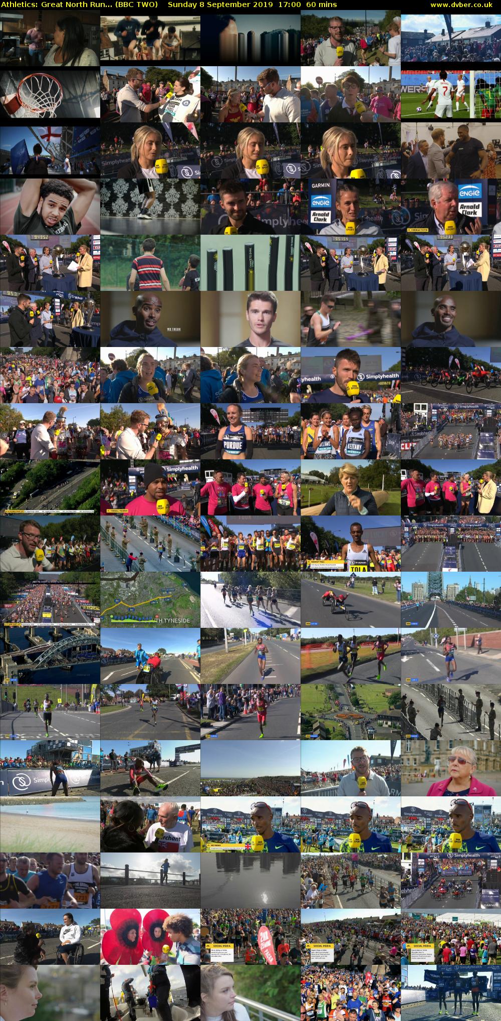 Athletics: Great North Run... (BBC TWO) Sunday 8 September 2019 17:00 - 18:00