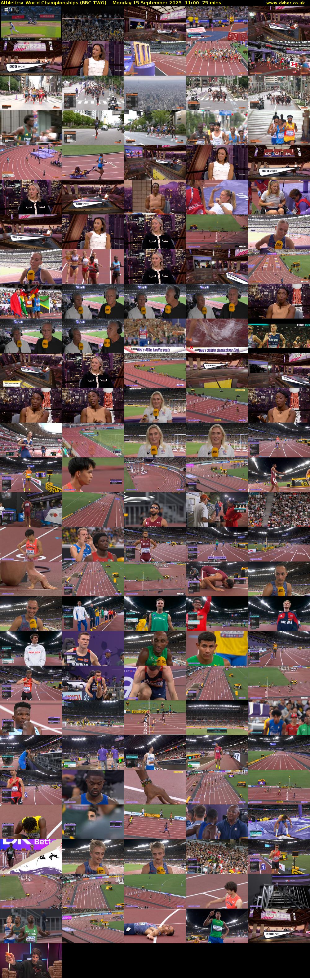 Athletics: World Championships (BBC TWO) Monday 15 September 2025 11:00 - 12:15