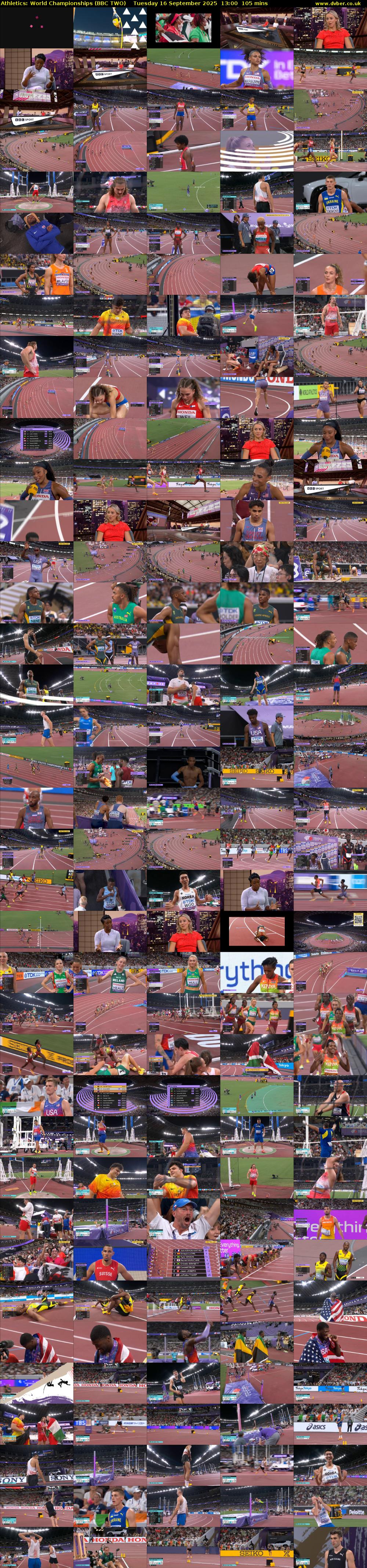 Athletics: World Championships (BBC TWO) Tuesday 16 September 2025 13:00 - 14:45