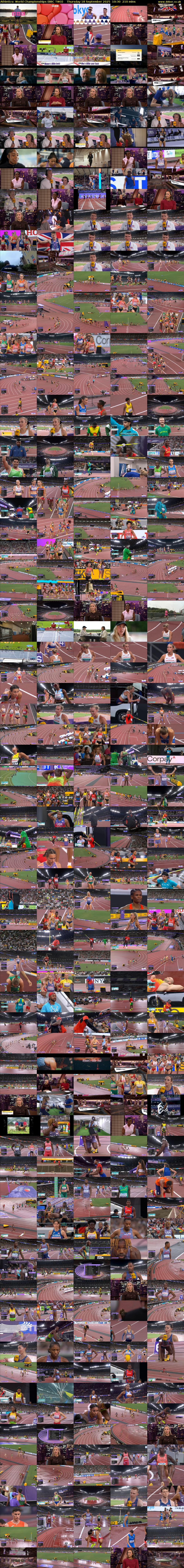 Athletics: World Championships (BBC TWO) Thursday 18 September 2025 10:30 - 14:00