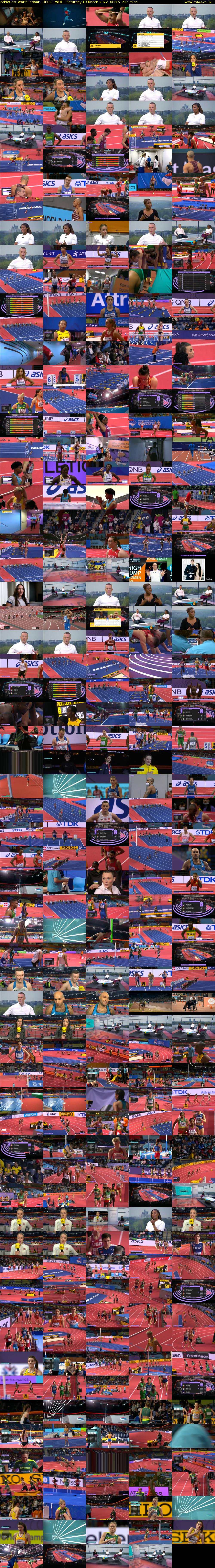 Athletics: World Indoor... (BBC TWO) Saturday 19 March 2022 08:15 - 12:00
