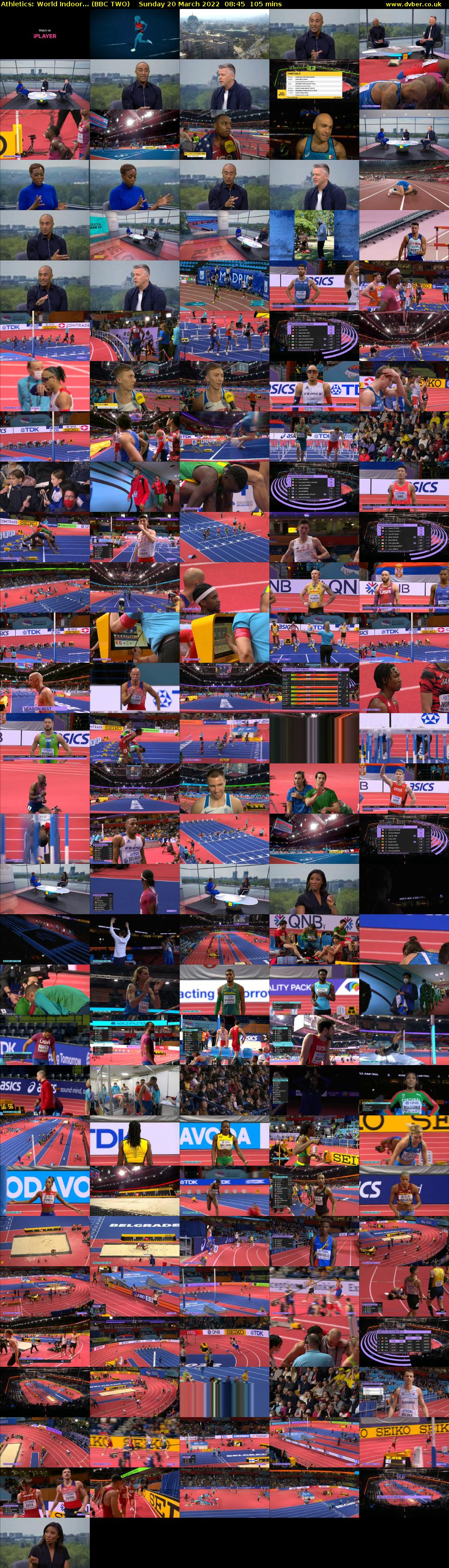 Athletics: World Indoor... (BBC TWO) Sunday 20 March 2022 08:45 - 10:30