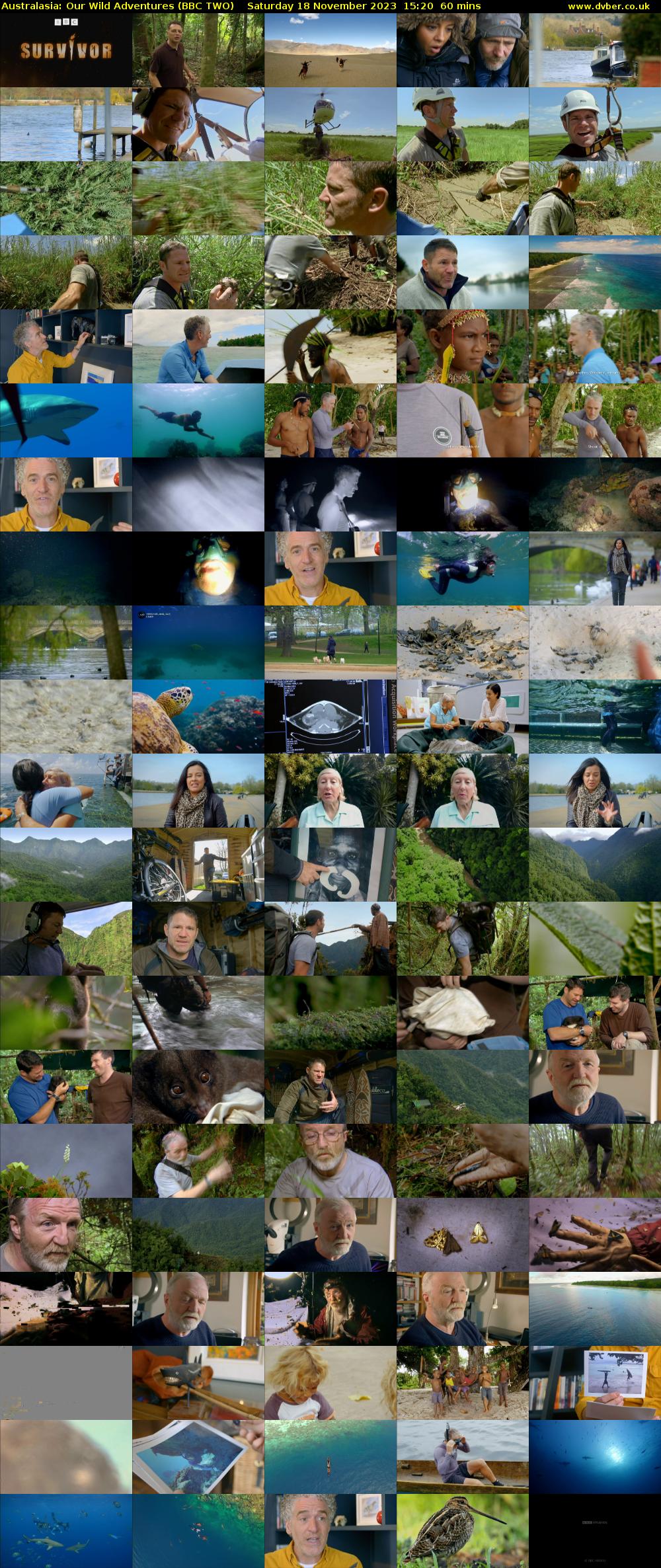 Australasia: Our Wild Adventures (BBC TWO) Saturday 18 November 2023 15:20 - 16:20