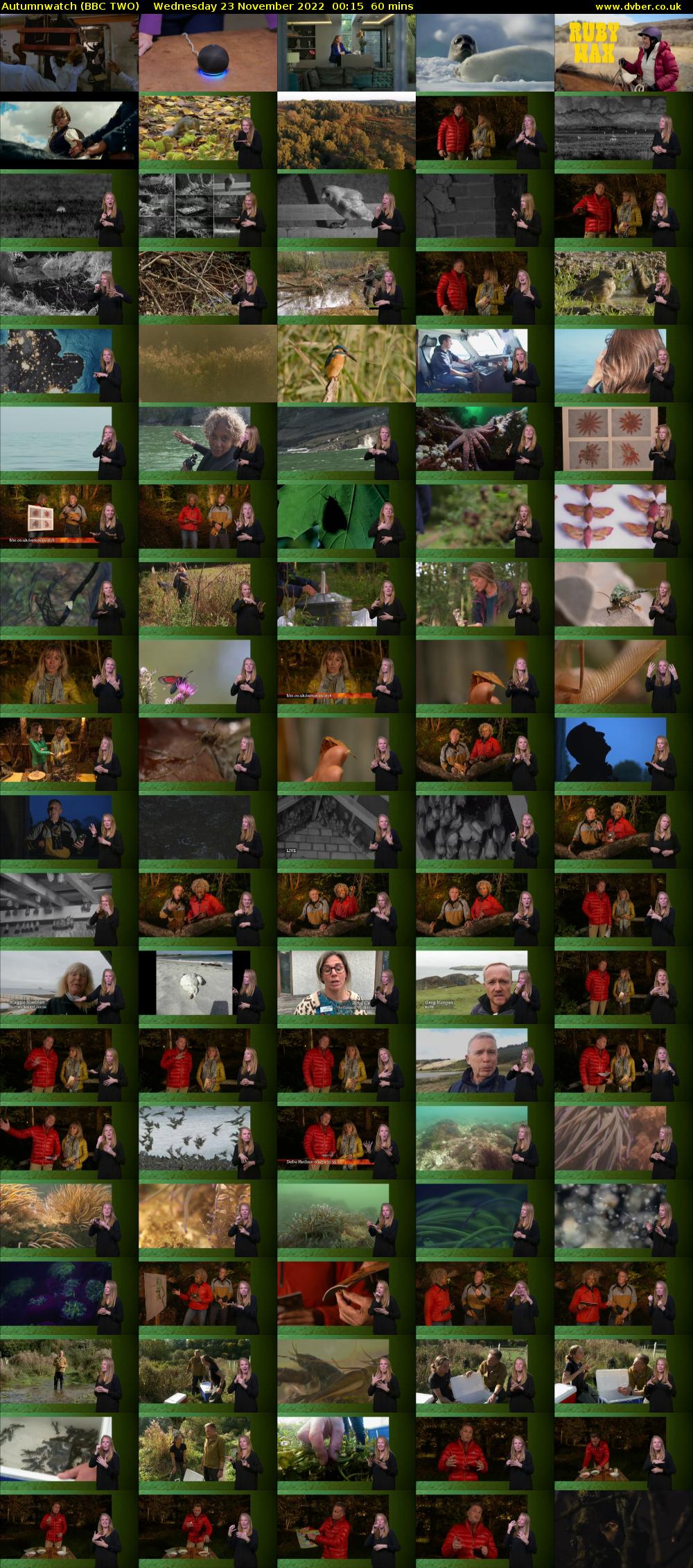 Autumnwatch (BBC TWO) Wednesday 23 November 2022 00:15 - 01:15
