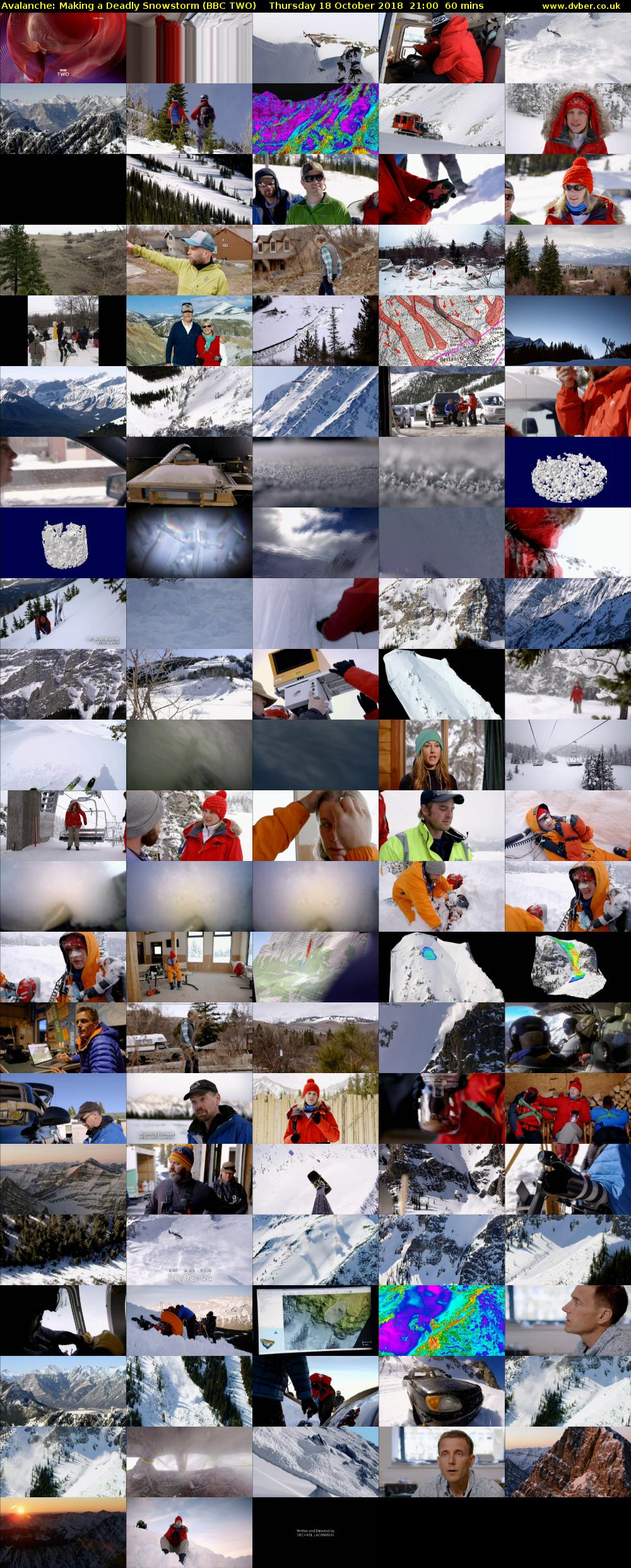 Avalanche: Making a Deadly Snowstorm (BBC TWO) Thursday 18 October 2018 21:00 - 22:00
