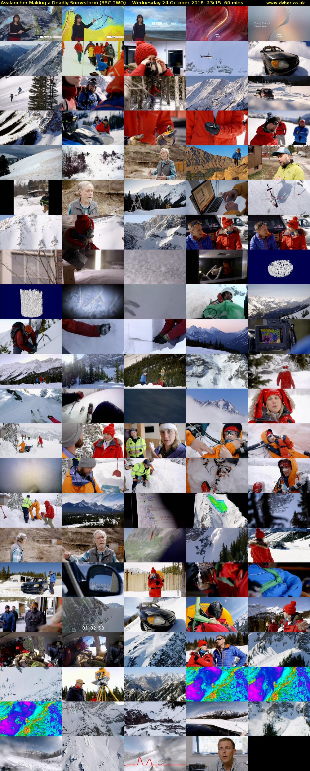 Avalanche: Making a Deadly Snowstorm (BBC TWO) Wednesday 24 October 2018 23:15 - 00:15