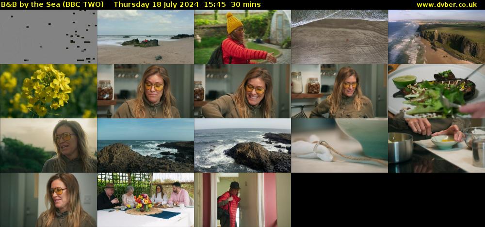 B&B by the Sea (BBC TWO) Thursday 18 July 2024 15:45 - 16:15