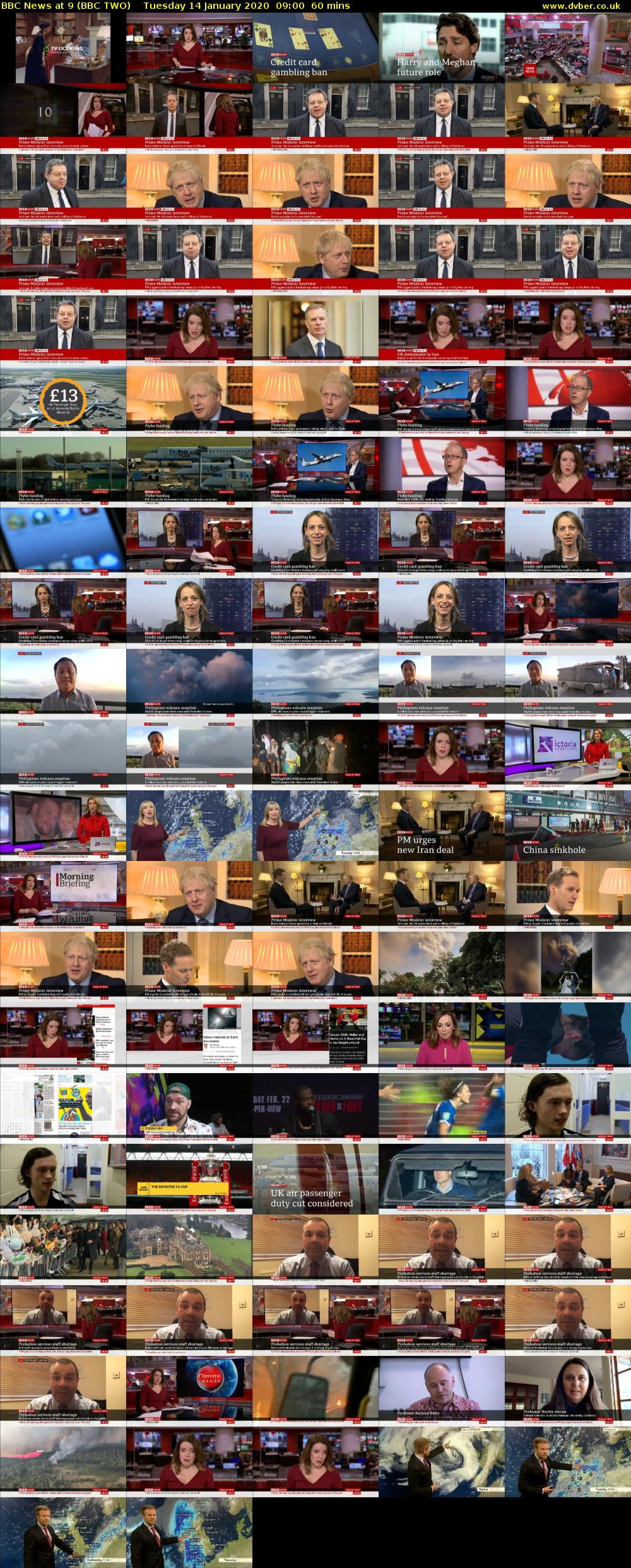 BBC News at 9 (BBC TWO) Tuesday 14 January 2020 09:00 - 10:00
