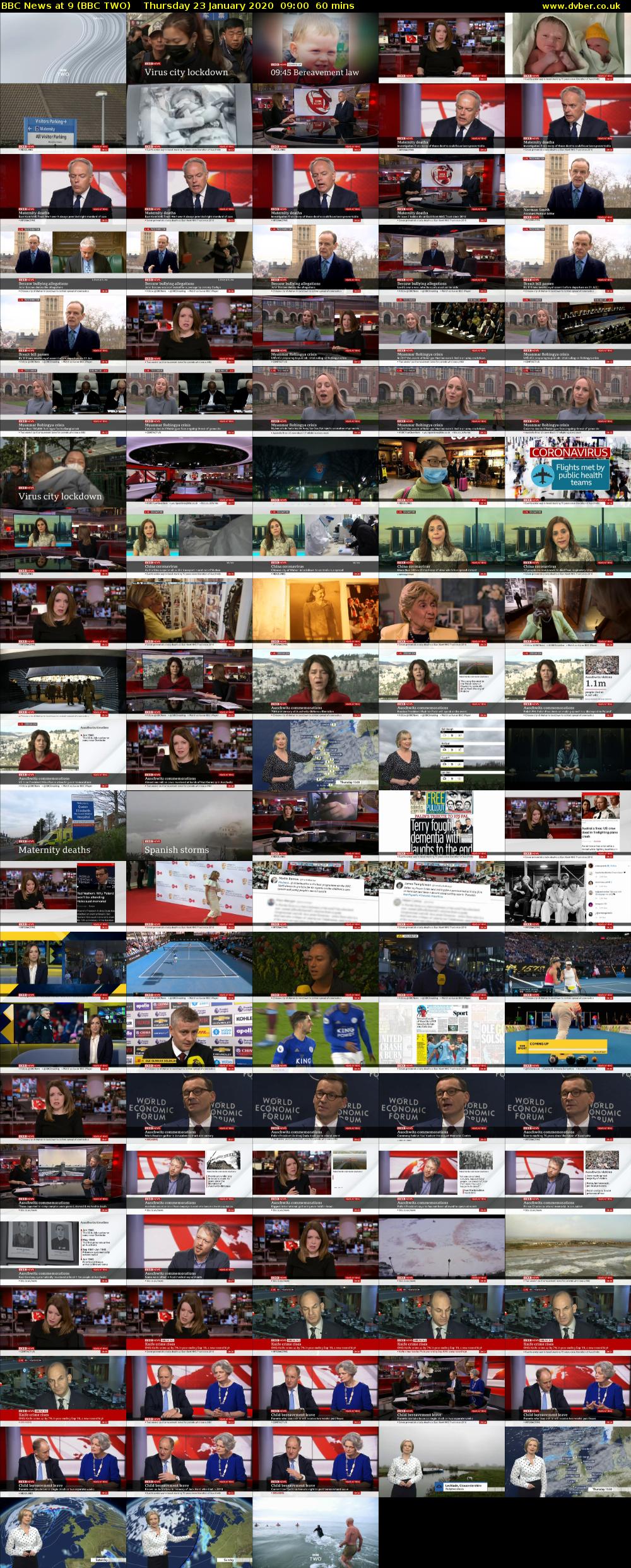 BBC News at 9 (BBC TWO) Thursday 23 January 2020 09:00 - 10:00