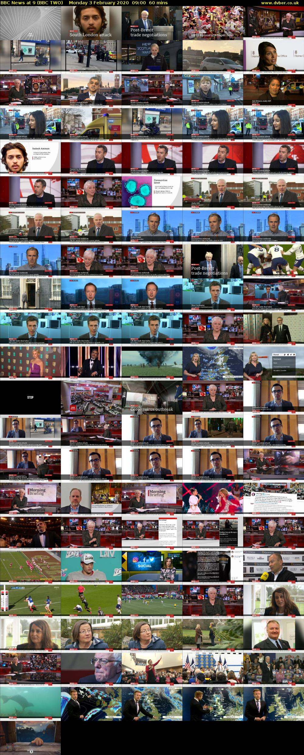 BBC News at 9 (BBC TWO) Monday 3 February 2020 09:00 - 10:00