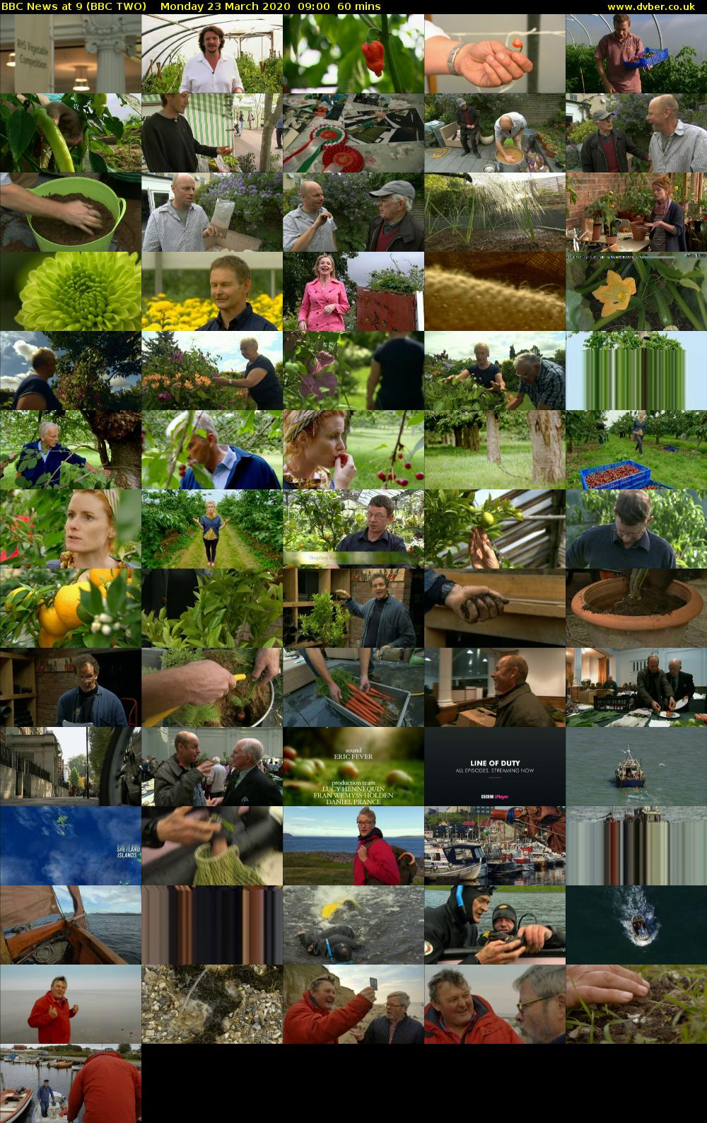 BBC News at 9 (BBC TWO) Monday 23 March 2020 09:00 - 10:00