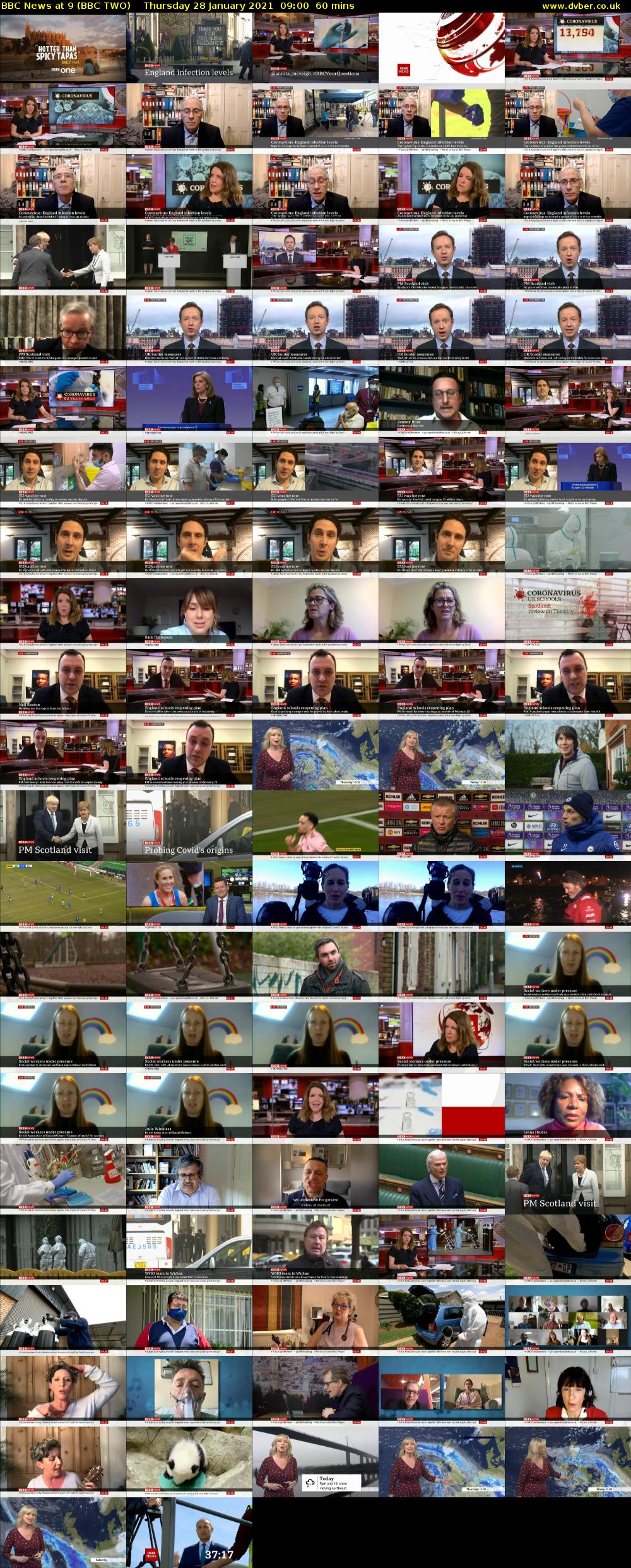 BBC News at 9 (BBC TWO) Thursday 28 January 2021 09:00 - 10:00