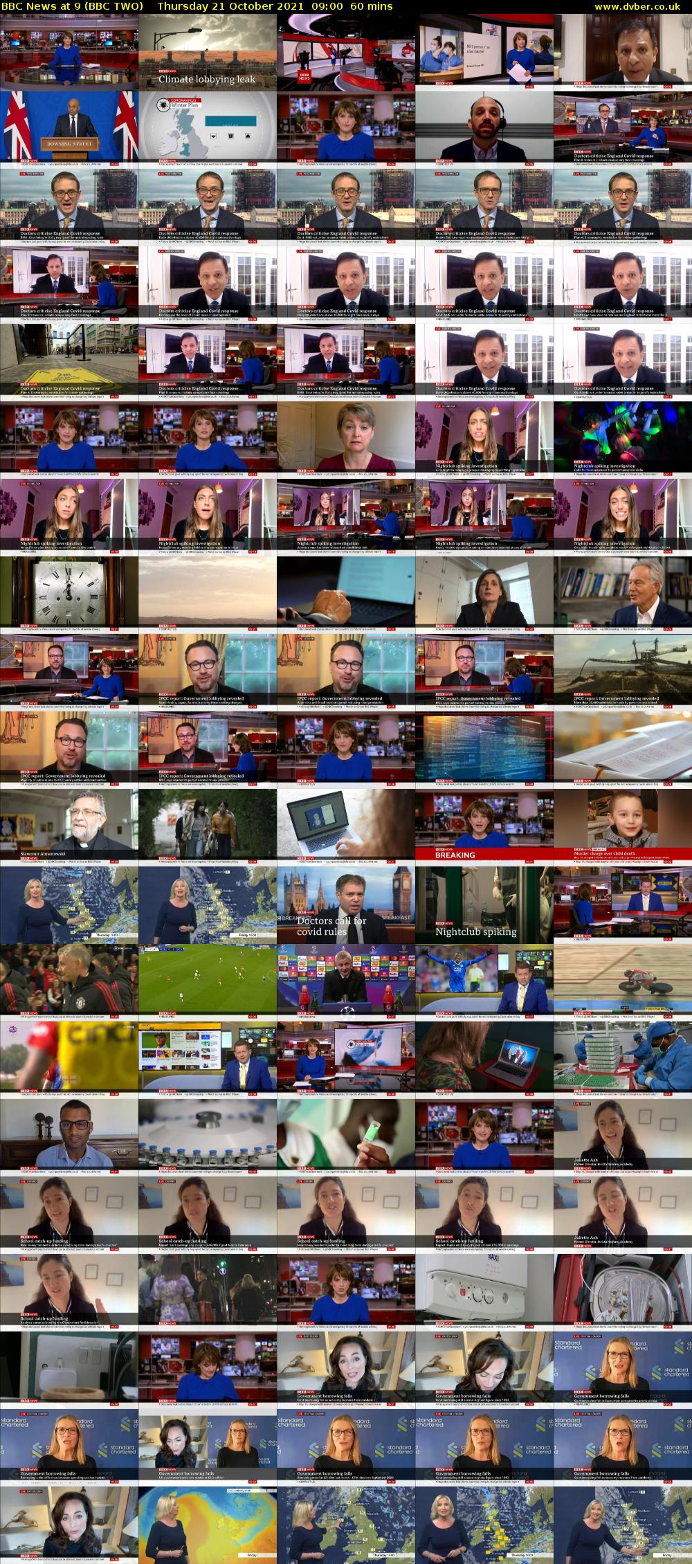 BBC News at 9 (BBC TWO) Thursday 21 October 2021 09:00 - 10:00