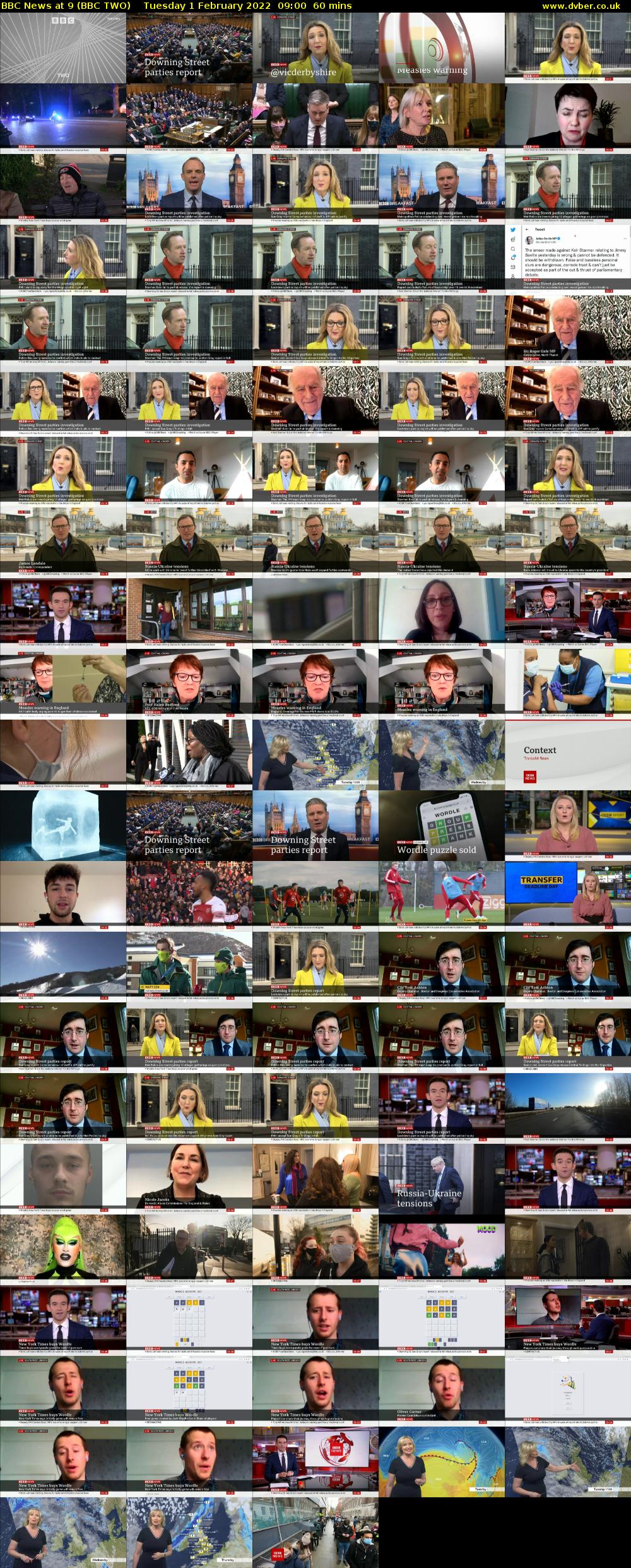 BBC News at 9 (BBC TWO) Tuesday 1 February 2022 09:00 - 10:00